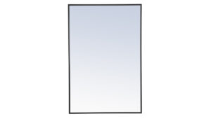 Metal frame Rectangle Mirror 28 inch Black