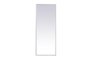 Metal frame rectangle mirror 14 inch x 36 inch in White