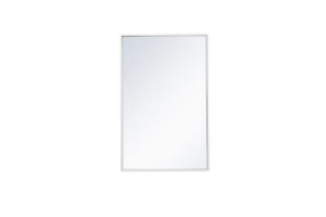 Metal frame rectangle mirror 18x28 inch in white