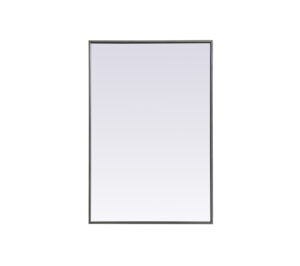 Metal Frame Rectangle Mirror 24x36 Inch in Silver