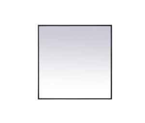 Metal Frame Square Mirror 30 inch in Black