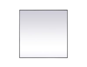 Metal Frame Square Mirror 48 inch in Black