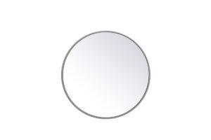 Metal frame round mirror 21 inch in Grey