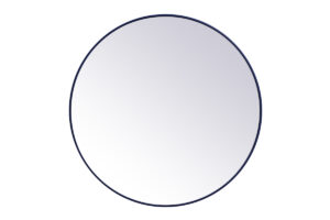 Metal frame round mirror 45 inch in Blue
