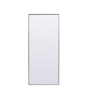Metal Frame Rectangle Full Length Mirror 30x72 Inch in Silver
