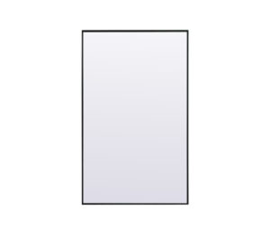 Metal Frame Rectangle Full Length Mirror 36x60 Inch in Black