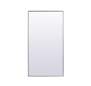 Metal Frame Rectangle Full Length Mirror 36x72 Inch in Silver