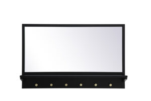 Entryway mirror with shelf  34 inch x 21 inch in black