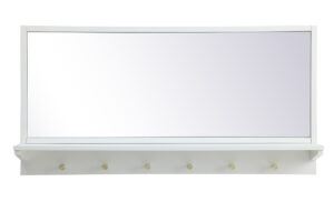 Entryway mirror with shelf  42 inch x 21 inch in white