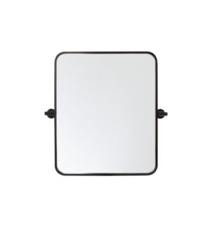 Soft corner pivot mirror 20x24 inch in black