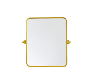 Soft corner pivot mirror 20x24 inch in gold
