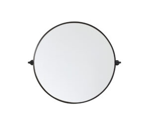 Round pivot mirror 30 inch in black