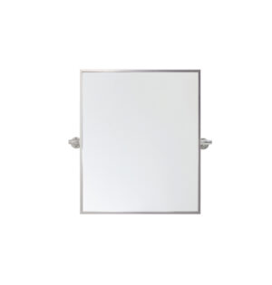 Rectangle pivot mirror 24x20 inch in silver
