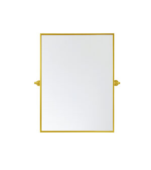 Rectangle pivot mirror 24x32 inch in gold