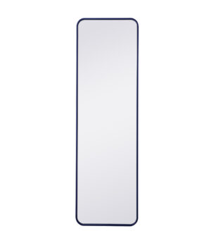 Soft corner metal rectangular mirror 18x60 inch in Blue