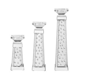 Sparkle 6 in. Contemporary Crystal Candleholder in Clear