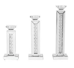 Sparkle 6 in. Contemporary Crystal Candleholder in Clear