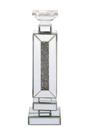 16.5 inch tall Crystal Candleholder Silver Royal Cut Crystal