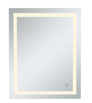Helios 30in x 40in Hardwired LED mirror with touch sensor and color changing temperature 3000K/4200K/6400K