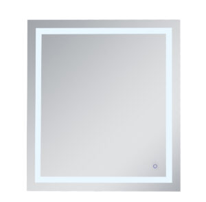 Helios 36in x 40in Hardwired LED mirror with touch sensor and color changing temperature 3000K/4200K/6400K