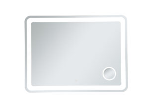 Lux 36in x 48in Hardwired LED mirror with magnifier and color changing temperature 3000K/4200K/6000K