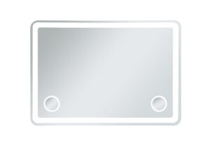 Lux 42in x 60in Hardwired LED mirror with magnifier and color changing temperature 3000K/4200K/6000K