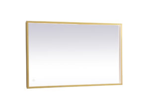 Pier 24x40 inch LED mirror with adjustable color temperature 3000K/4200K/6400K in brass