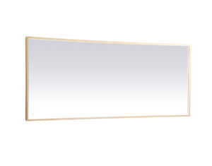 Pier 30x72 inch LED mirror with adjustable color temperature 3000K/4200K/6400K in brass