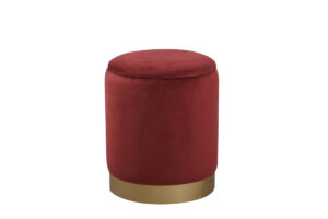 Ozman round 14 inch ottoman in red
