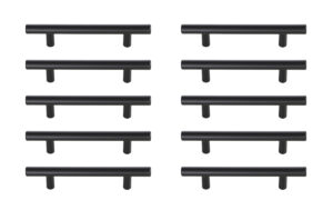 Quinn 4" Center to Center Matte Black Bar Pull Multipack (set of 10)