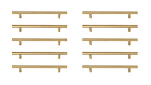 Quinn 6-5/16" Center to Center Brass Bar Pull Multipack (set of 10)