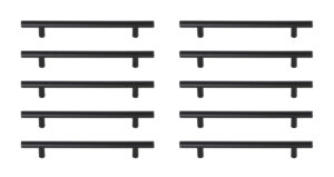 Quinn 6-5/16" Center to Center Matte Black Bar Pull Multipack (set of 10)