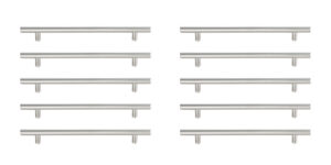 Quinn 7-9/16" Center to Center Brushed Nickel Bar Pull Multipack (set of 10)