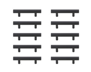 Dior 3" Center to Center Matte Black Bar Pull Multipack (set of 10)