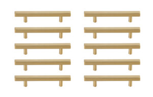 Dior 4" Center to Center Brass Bar Pull Multipack (set of 10)