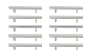 Dior 4" Center to Center Brushed Nickel Bar Pull Multipack (set of 10)