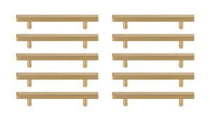 Dior 5" Center to Center Brass Bar Pull Multipack (set of 10)