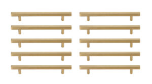 Dior 6-5/16" Center to Center Brass Bar Pull Multipack (set of 10)