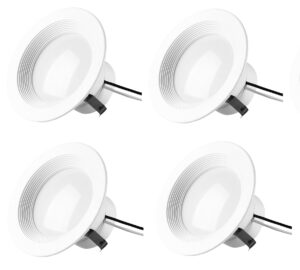 4 INCH  RETROFIT, 3000K, 100 degree, CRI90, ES, UL, 12W, 65W EQUIVALENT, 50000HRS, LM750, DIMMABLE, 5 YEARS WARRANTY, INPUT VOLTAGE 120V 4 PACK