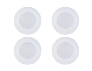 5 inch 3000K-5000K Selectable 10W 600 lumens disk light in white pack of 4