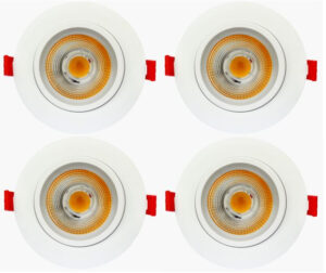 4"  EYE Gimbal Light 3000K  11W white finish IC DIMMABLE  950lm CRI80
