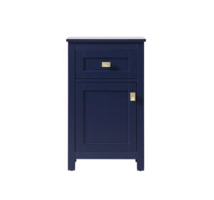 18 Inch Wide Bathroom Storage Freedstanding Cabinet In Blue