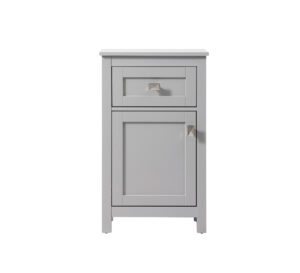 18 Inch Wide Bathroom Storage Freedstanding Cabinet In Grey