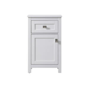 18 Inch Wide Bathroom Storage Freedstanding Cabinet In White