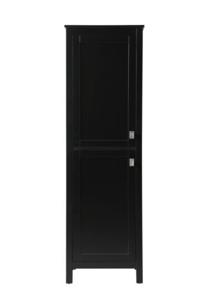20 Inch Wide Bathroom Linen Storage Freestanding Cabinet In Black