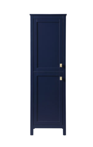 20 Inch Wide Bathroom Linen Storage Freestanding Cabinet In Blue