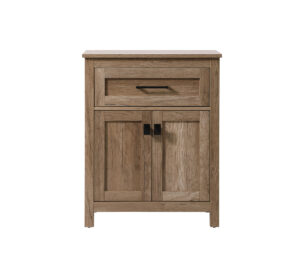 24 Inch Wide Bathroom Storage Freestanding Cabinet In Natural Oak