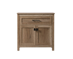 30 Inch Wide Bathroom Storage Freestanding Cabinet In Natural Oak