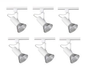 MATTE frosted white TRACK HEAD, 120V, FITS R20/PAR20/BR30/PAR30/PAR38,(LIGHT SOURCE NOT INCLUDED) L2.75 W1.95 H6.32 6 PACK