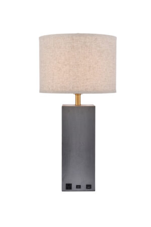 Brio Collection 1-Light Concrete Finish Table Lamp